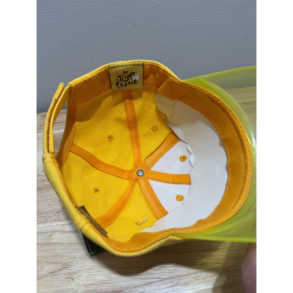 Vtg NOS Official Le Tour de France Adjustable Cycling Hat Cap Florescent Visor - Picture 17 of 17
